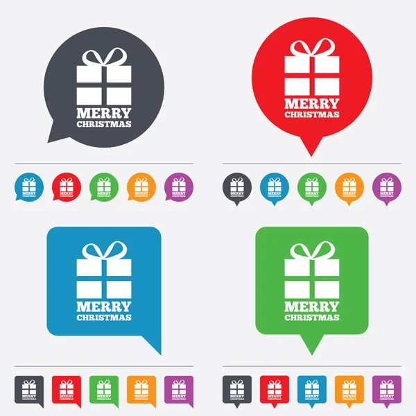 Merry christmas gift teken pictogram. huidige symbool. — Stockvector