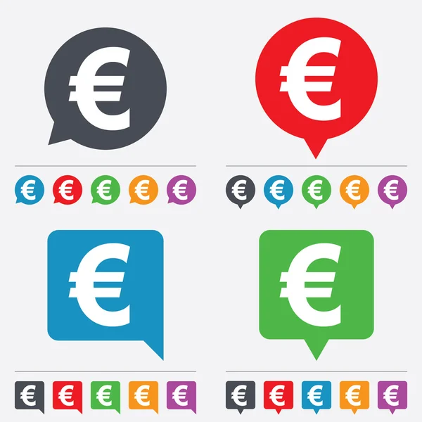 Signo de euro icono. EUR símbolo de moneda . — Archivo Imágenes Vectoriales