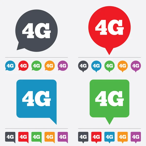 4g teken. mobiele telecommunicatietechnologie. — Stockvector