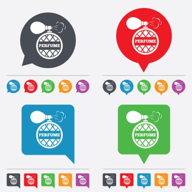 parfüm şişesi işareti simgesi. Glamour parfüm.