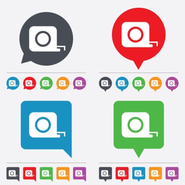 Rulet inşaat simgesi. mezura sembolü.