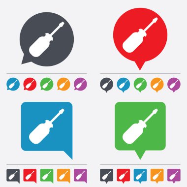 tornavida aracı işareti simgesi. sembol tamir.