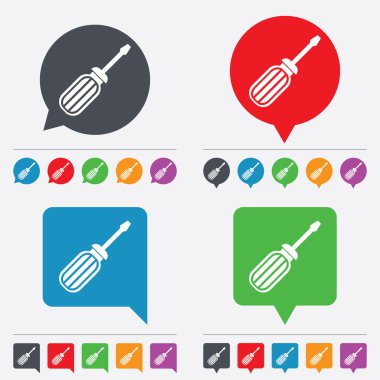 tornavida aracı işareti simgesi. sembol tamir.