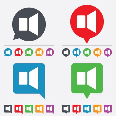 Hoparlör ses işareti simgesi. sembol ses.