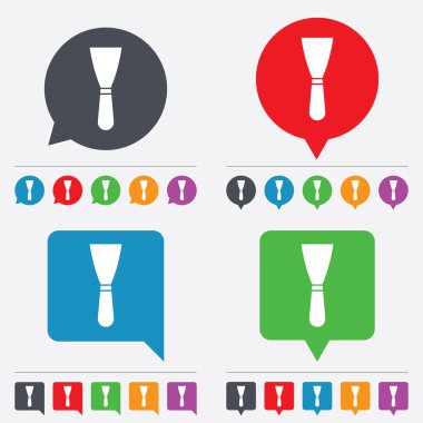 spatula işareti simgesi. duvar onarım aracı simgesi.