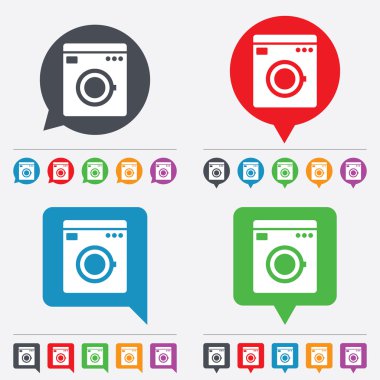 çamaşır makinesi simgesi. ev aletleri sembolü.