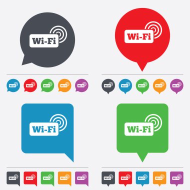 Ücretsiz Wi-Fi işareti. WiFi sembolü. Kablosuz ağ.