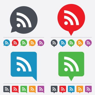 RSS simgesi imzala. sembol RSS feed.