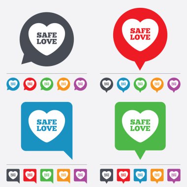 güvenli sevgi işareti simgesi. güvenli seks sembolü.