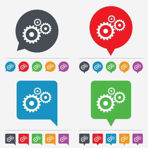 Icono de signo de configuración de engranaje. Cogwheel símbolo de engranaje . — Archivo Imágenes Vectoriales