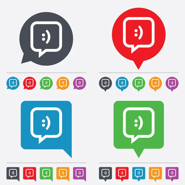 Chat sign icon. Speech bubble symbol. — Stock Vector