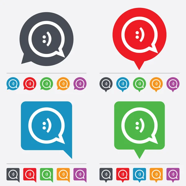 Chat sign icon. Speech bubble symbol. — Stock Vector