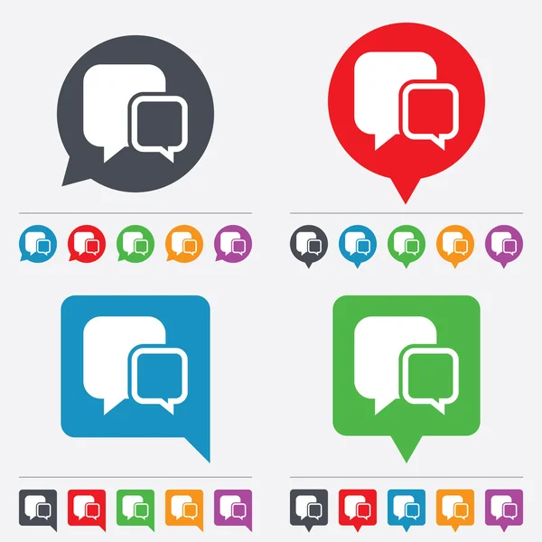 Chat sign icon. Speech bubbles symbol. — Stock Vector