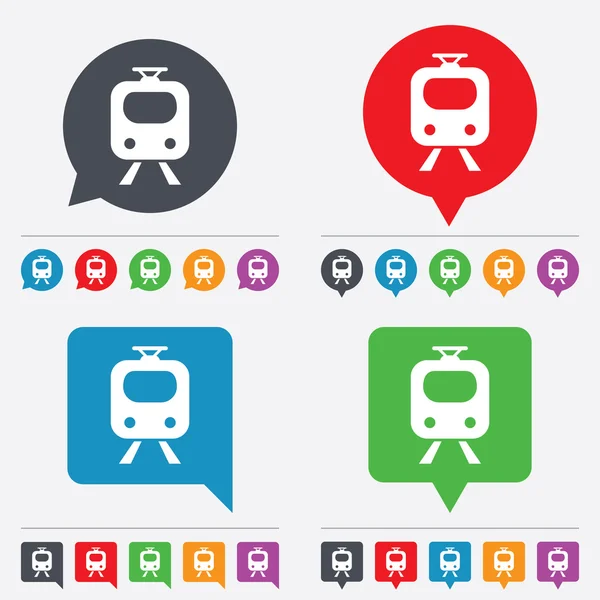 Icono de señal del metro. Tren, símbolo subterráneo . — Vector de stock