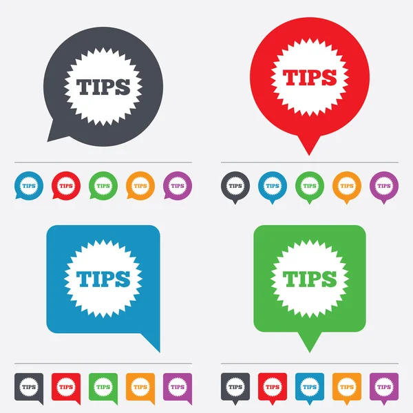 Tips sign icon. Star symbol. — Stock Vector