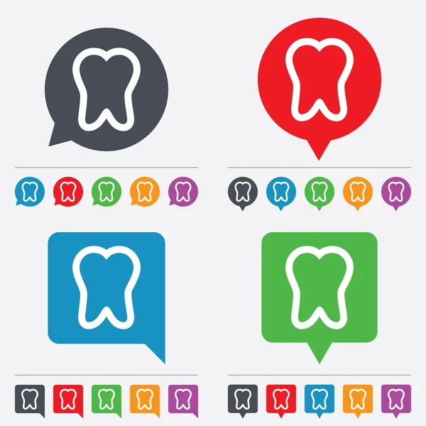 Ikona znak ząb. symbol opieki stomatologicznej. — Wektor stockowy