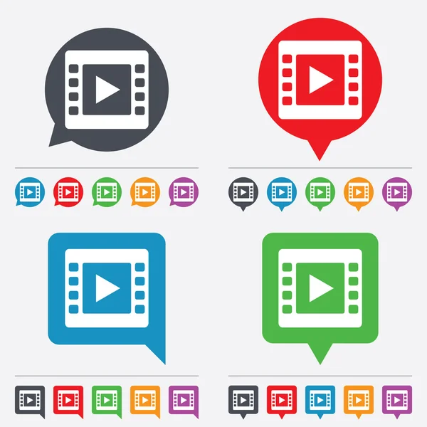 Video teken pictogram. videoframe symbool. — Stockvector