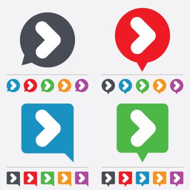 ok işareti simgesi. En yakın düğme. Gezinti simgesi