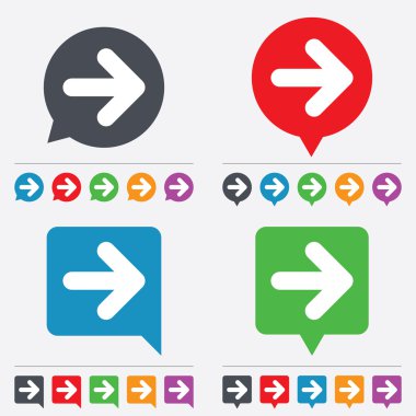 ok işareti simgesi. En yakın düğme. Gezinti simgesi