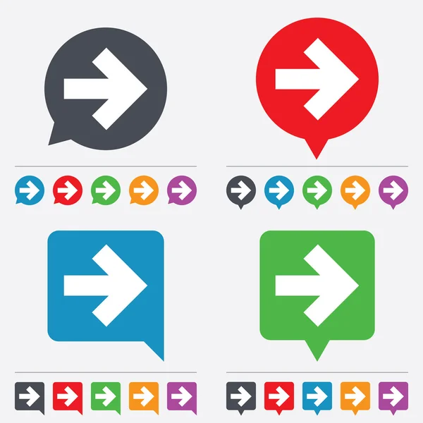 Pijlpictogram-teken. knop Volgende. navigatie symbool — Stockvector