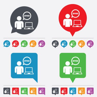 byod işareti simgesi. kendi aygıt simgesi getir.