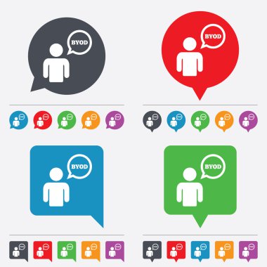 byod işareti simgesi. kendi aygıt simgesi getir.