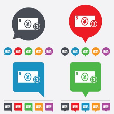 nakit işareti simgesi. Yen para simgesi. madeni para.