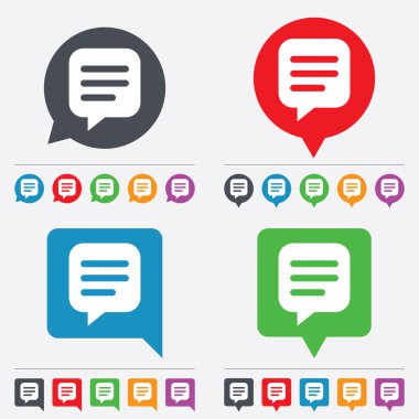 sohbet işareti simgesi. konuşma balonu sembolü.