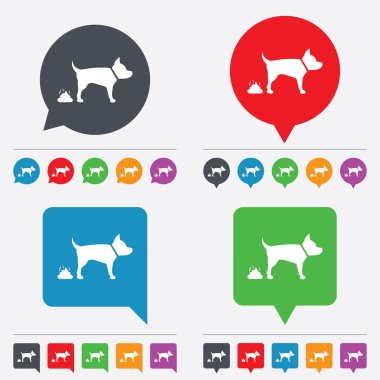 dışkı simgesini işaret. Evcil hayvan sembolü sonra temizle.