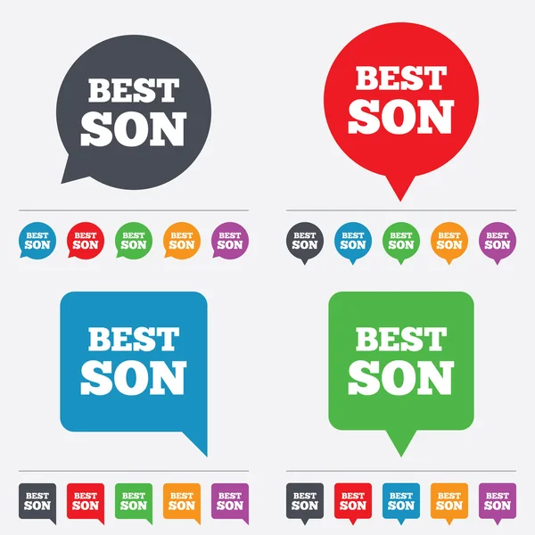 Best son sign icon. Award symbol. — Stock Vector