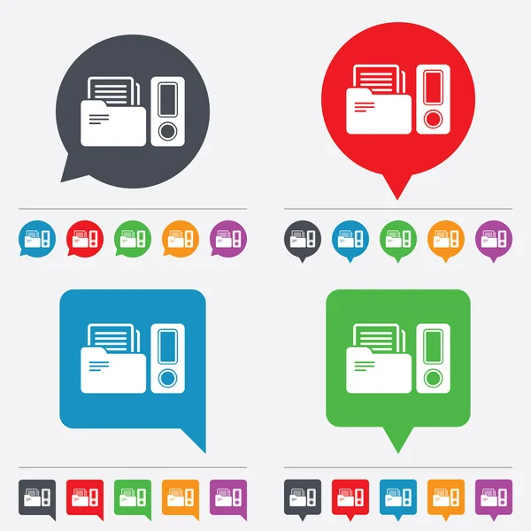 Document map teken. boekhoudkundige binder symbool. — Stockvector