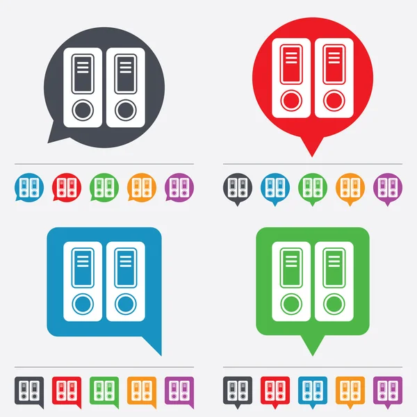 Document map teken. boekhoudkundige binder symbool. — Stockvector