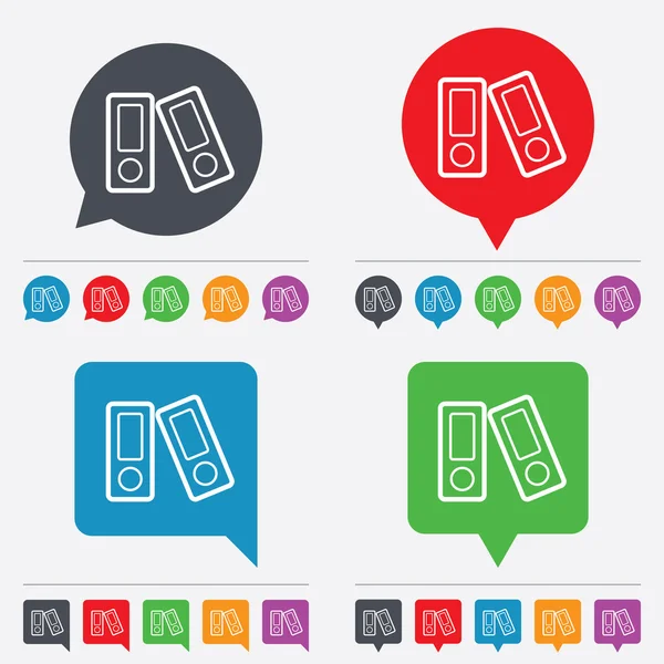 Document map teken. boekhoudkundige binder symbool. — Stockvector