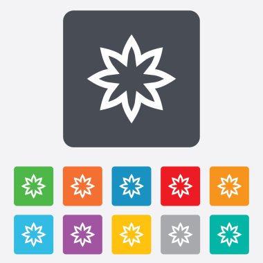 Çiçek işareti simgesi. Çiçek sembolü.