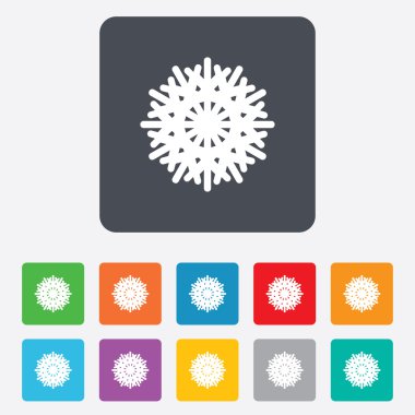 Kar tanesi sanatsal işareti simgesi. Klima.