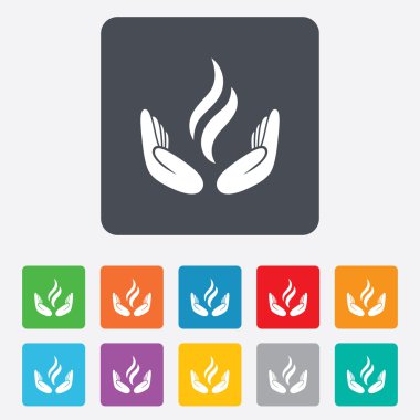 Enerji el işareti simgesi. Eller simgesini, başka güç.