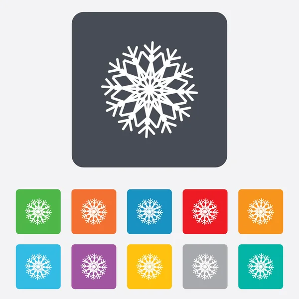Snöflinga konstnärliga tecken ikon. Luftkonditionering. — Stock vektor