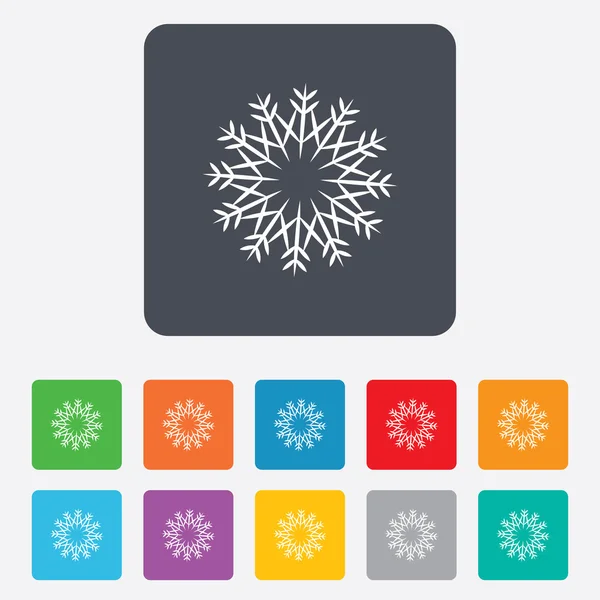 Snöflinga konstnärliga tecken ikon. Luftkonditionering. — Stock vektor