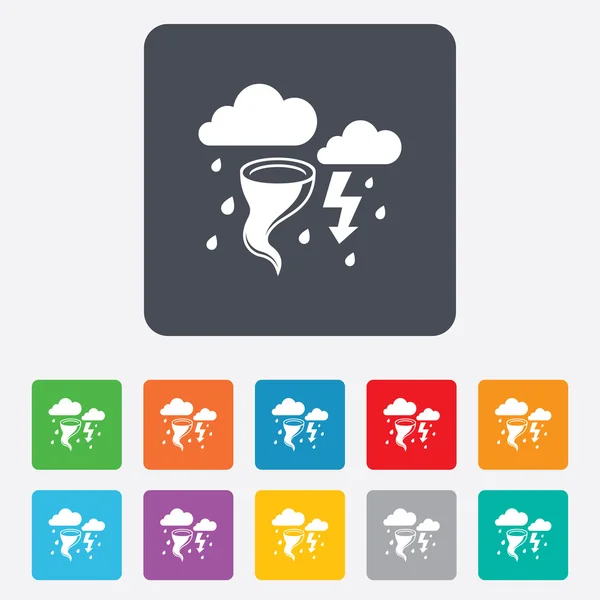 Storm bad weather sign icon. Gale hurricane. — Stock Vector