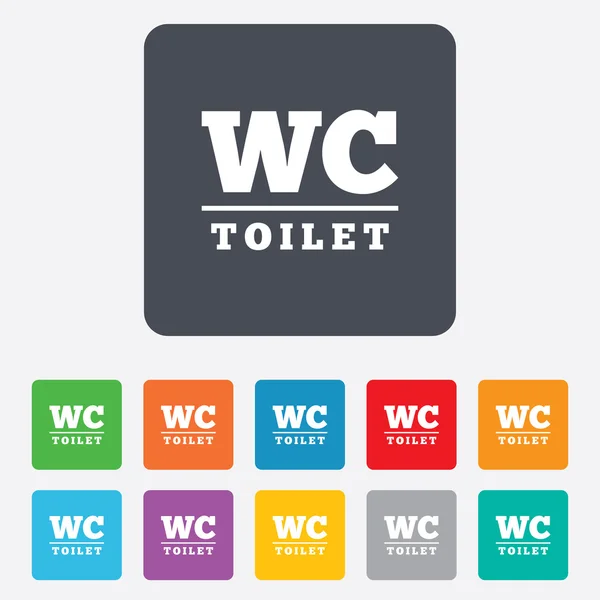 WC icône signe de toilette. Symbole des toilettes . — Image vectorielle