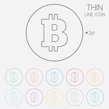 bitcoin işareti simgesi. şifreleme para birimi simgesi