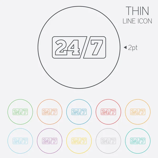 Service och support för kunder. 24 timmar. — Stock vektor