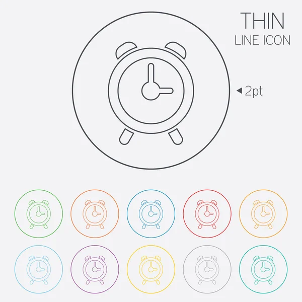 目覚まし時計の記号アイコン。アラーム記号目を覚ます. — ストックベクタ