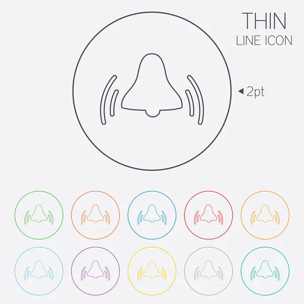 Icône de signal d'alarme. Symbole d'alarme de réveil . — Image vectorielle