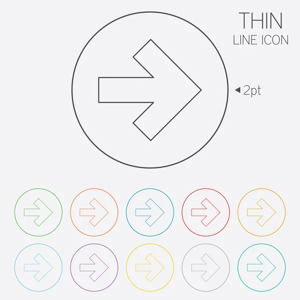 Pijlpictogram-teken. knop Volgende. navigatie symbool — Stockvector