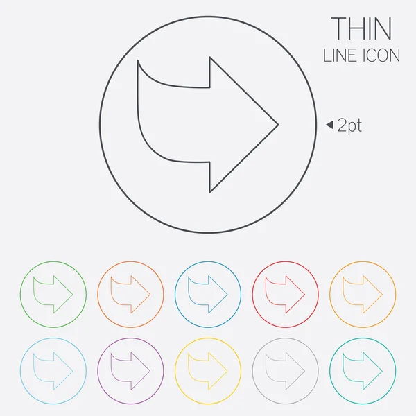 Pijlpictogram-teken. knop Volgende. navigatie symbool — Stockvector