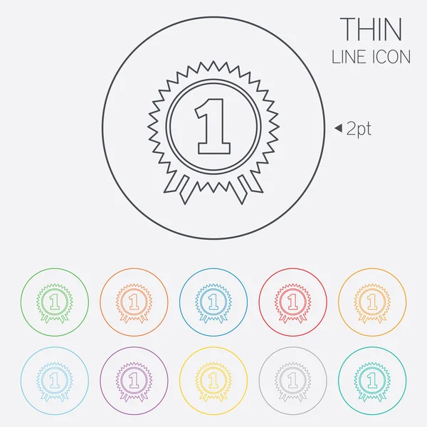 Första plats pris tecken ikonen. pris för vinnare. — Stock vektor