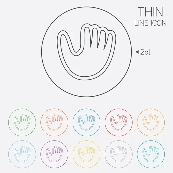 野球グローブの記号のアイコン。スポーツ シンボル. — ストックベクタ