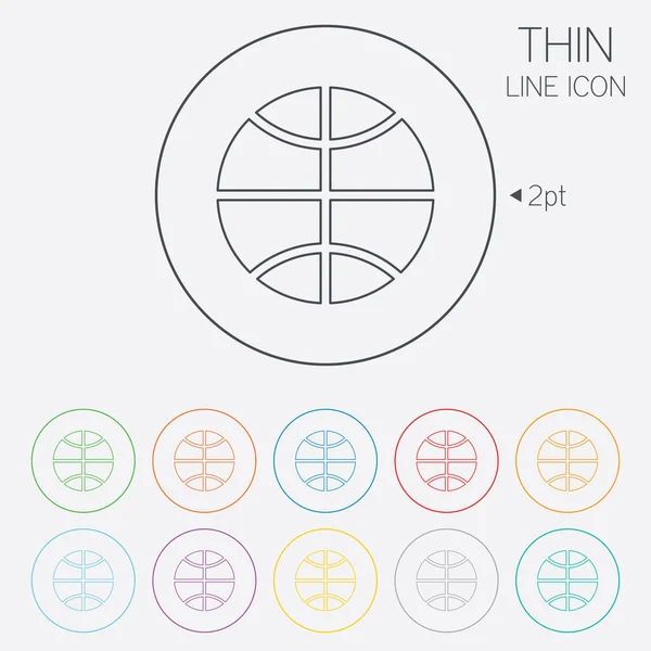 バスケット ボールの記号アイコン。スポーツ シンボル. — ストックベクタ