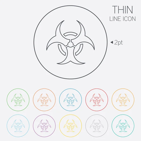 Biohazard teken pictogram. Gevaarsymbool. — Stockvector